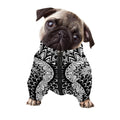 Black And White Mandala Print Dog Zip Up Jacket