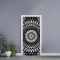 Black And White Mandala Print Door Sticker