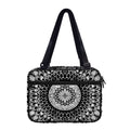 Black And White Mandala Print Double Strap Bible Bag
