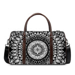Black And White Mandala Print Duffle Bag