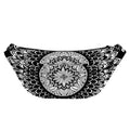Black And White Mandala Print Fanny Pack