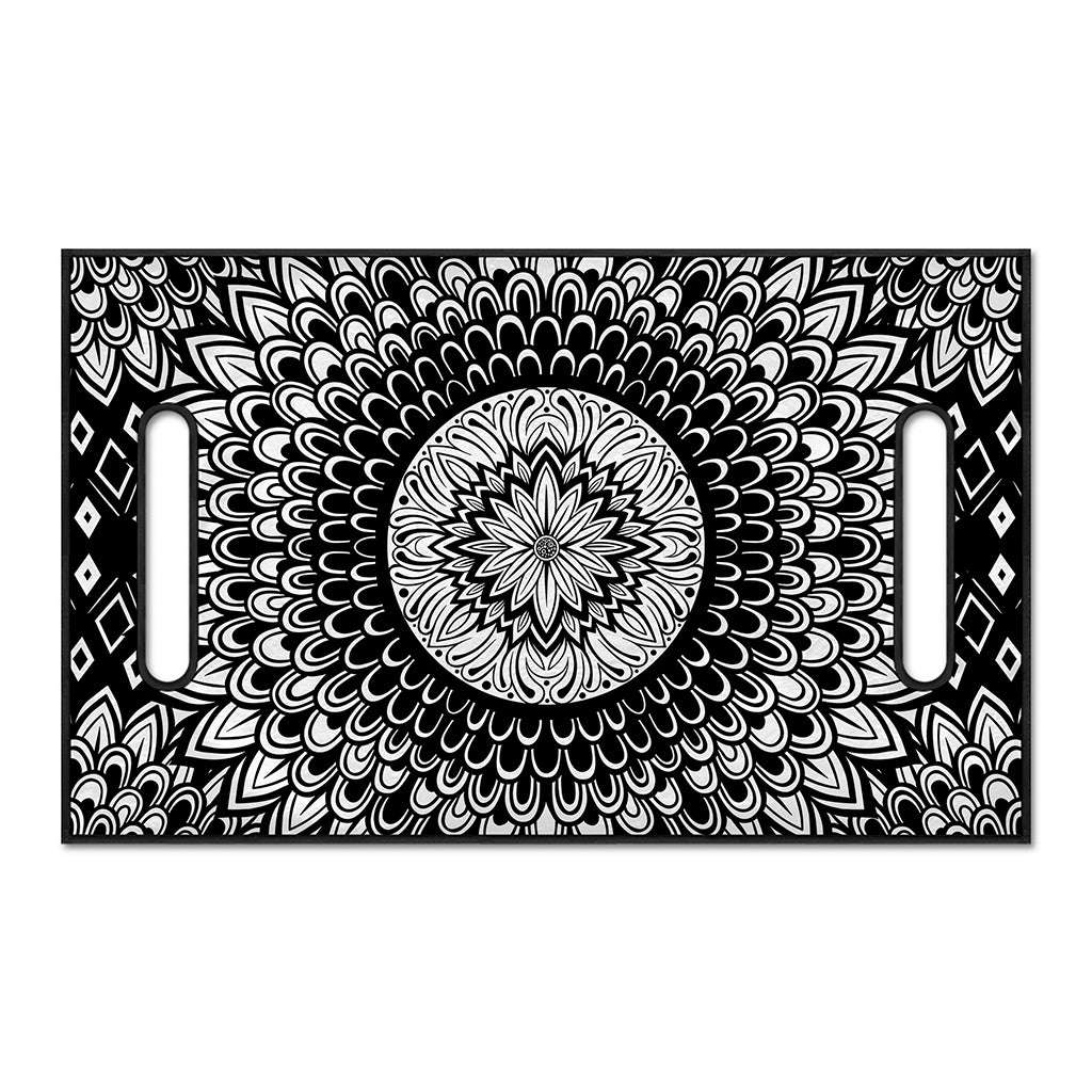 Black And White Mandala Print Golf Cart Seat Cover