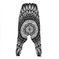 Black And White Mandala Print Hammer Pants