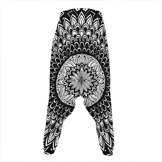 Black And White Mandala Print Hammer Pants