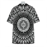 Black And White Mandala Print Hawaiian Shirt