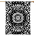 Black And White Mandala Print House Flag
