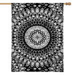 Black And White Mandala Print House Flag