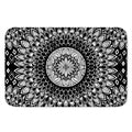 Black And White Mandala Print Indoor Door Mat