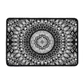 Black And White Mandala Print Kitchen Mat