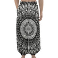 Black And White Mandala Print Lantern Pants