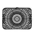 Black And White Mandala Print Laptop Sleeve