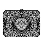 Black And White Mandala Print Laptop Sleeve
