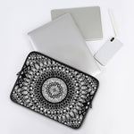 Black And White Mandala Print Laptop Sleeve