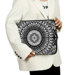 Black And White Mandala Print Laptop Sleeve