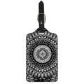 Black And White Mandala Print Luggage Tag