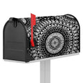 Black And White Mandala Print Mailbox Cover
