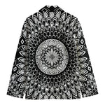 Black And White Mandala Print Men's Blazer