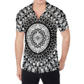 Black And White Mandala Print Men's Shirt