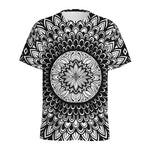 Black And White Mandala Print Men's Sports T-Shirt