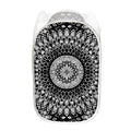 Black And White Mandala Print Mesh Laundry Hamper