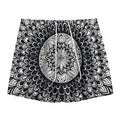 Black And White Mandala Print Mesh Shorts