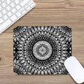 Black And White Mandala Print Mouse Pad