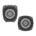 Black And White Mandala Print Office Chair Cover