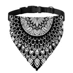 Black And White Mandala Print Over The Collar Dog Bandana