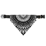 Black And White Mandala Print Over The Collar Dog Bandana