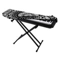 Black And White Mandala Print Piano Keyboard Cover