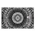Black And White Mandala Print Placemat