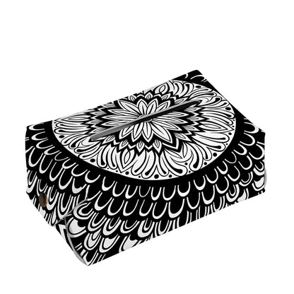 Black And White Mandala Print Rectangle Tissue Box Cover