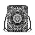 Black And White Mandala Print Rectangular Crossbody Bag