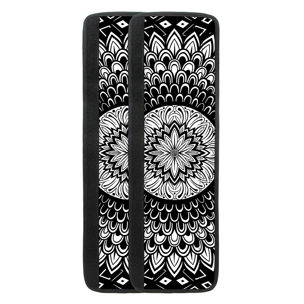Black And White Mandala Print Refrigerator Handle Covers