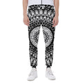 Black And White Mandala Print Joggers