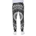 Black And White Mandala Print Scuba Joggers