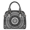 Black And White Mandala Print Shoulder Handbag