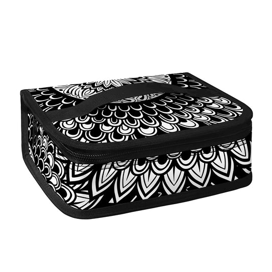 Black And White Mandala Print Small Lunch Bag