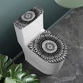 Black And White Mandala Print Toilet Lid And Tank Cover Set