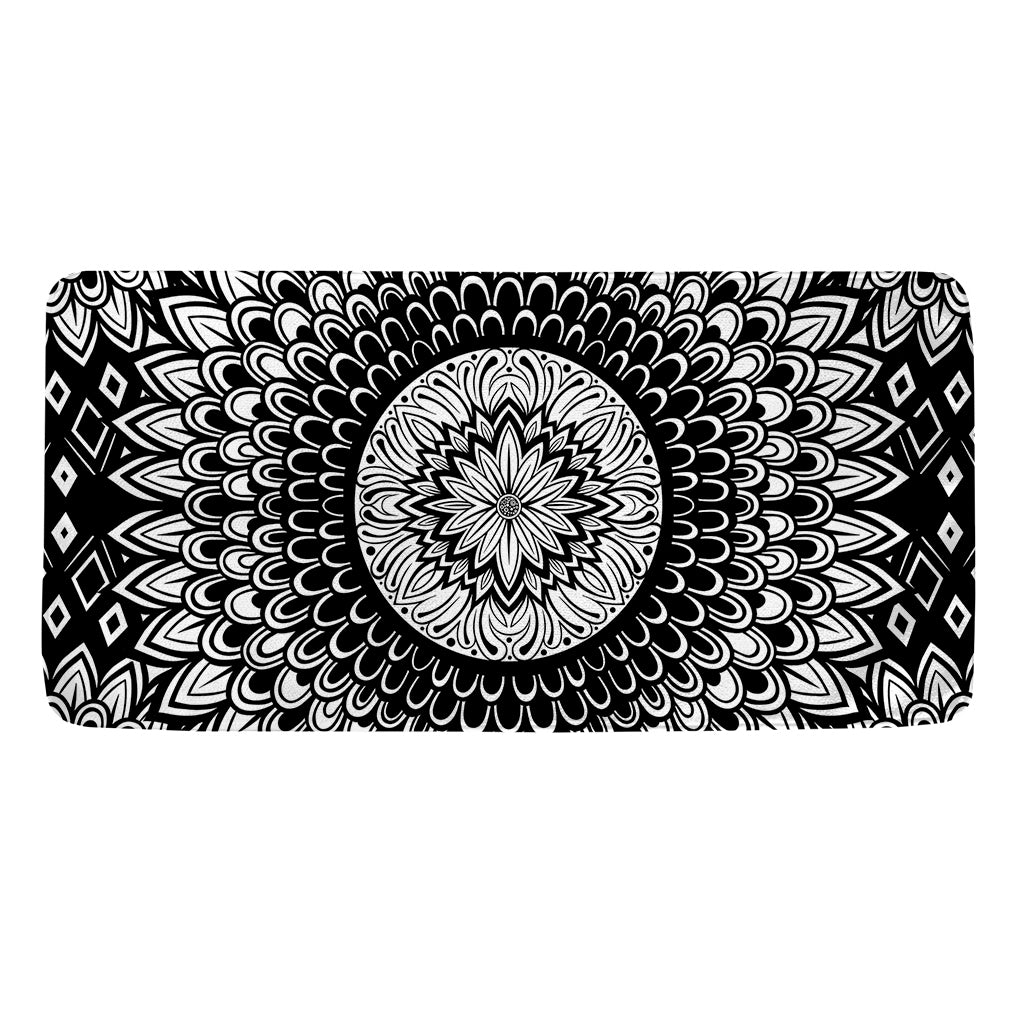 Black And White Mandala Print Towel
