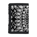 Black And White Mandala Print Trifold Wallet