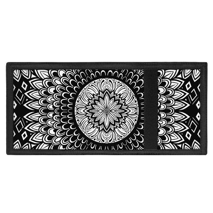 Black And White Mandala Print Trifold Wallet