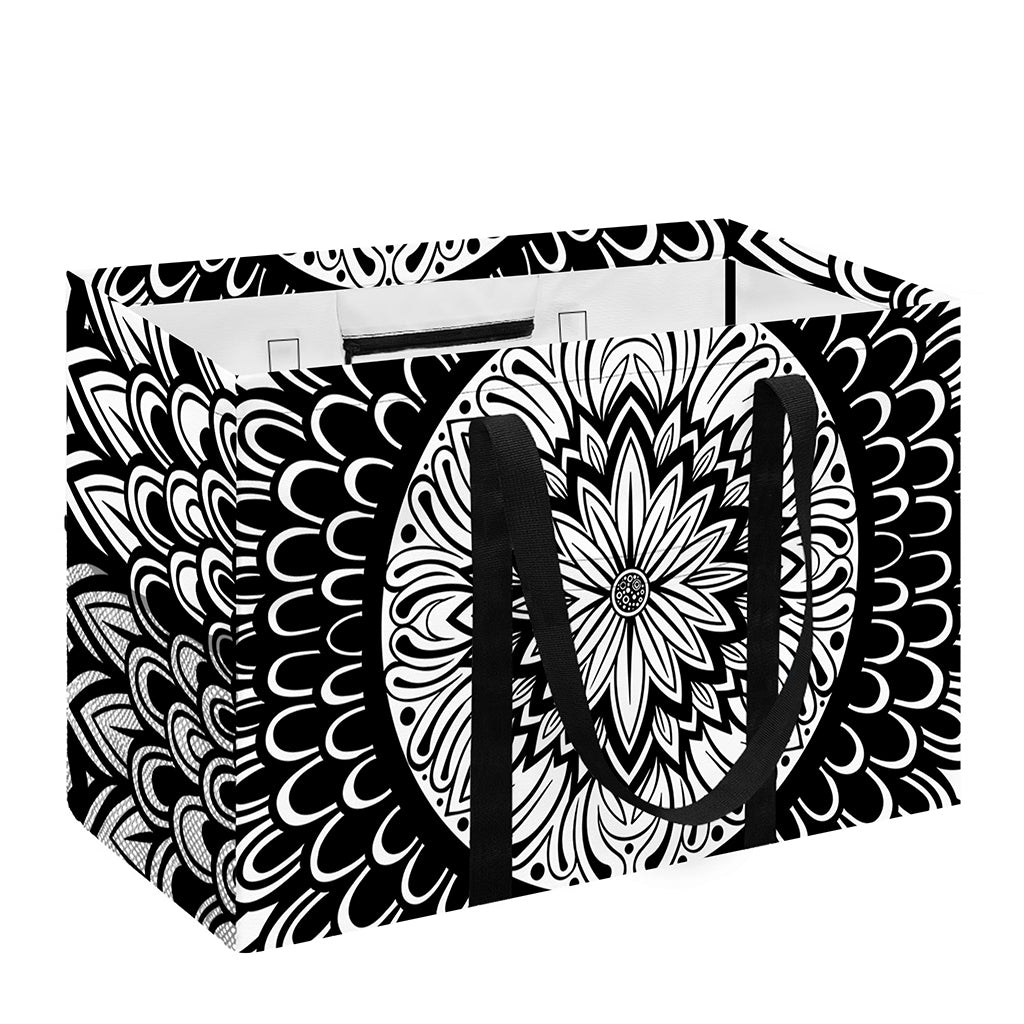Black And White Mandala Print Utility Tote Bag