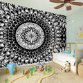 Black And White Mandala Print Wall Sticker