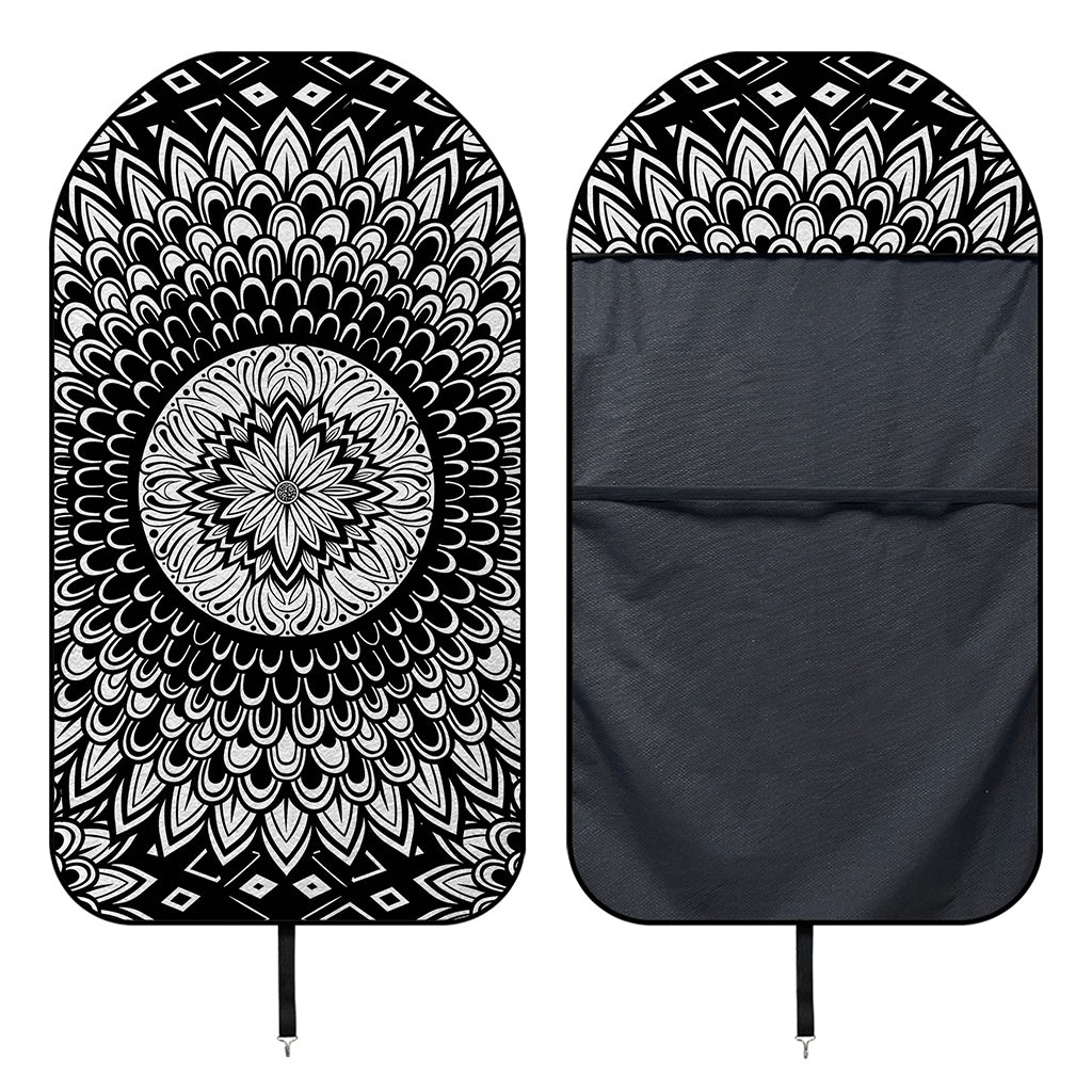 Black And White Mandala Print Waterproof Car Seat Cover