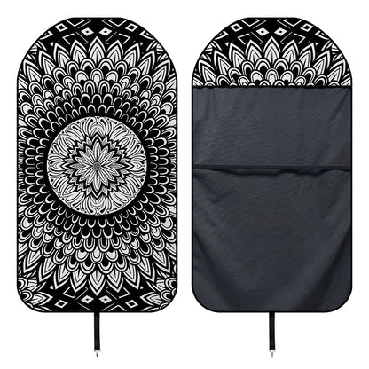 Black And White Mandala Print Waterproof Car Seat Cover
