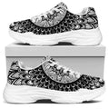 Black And White Mandala Print White Chunky Shoes