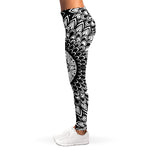 Black And White Mandala Print Women's Leggings
