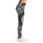 Black And White Mandala Print Women's Leggings