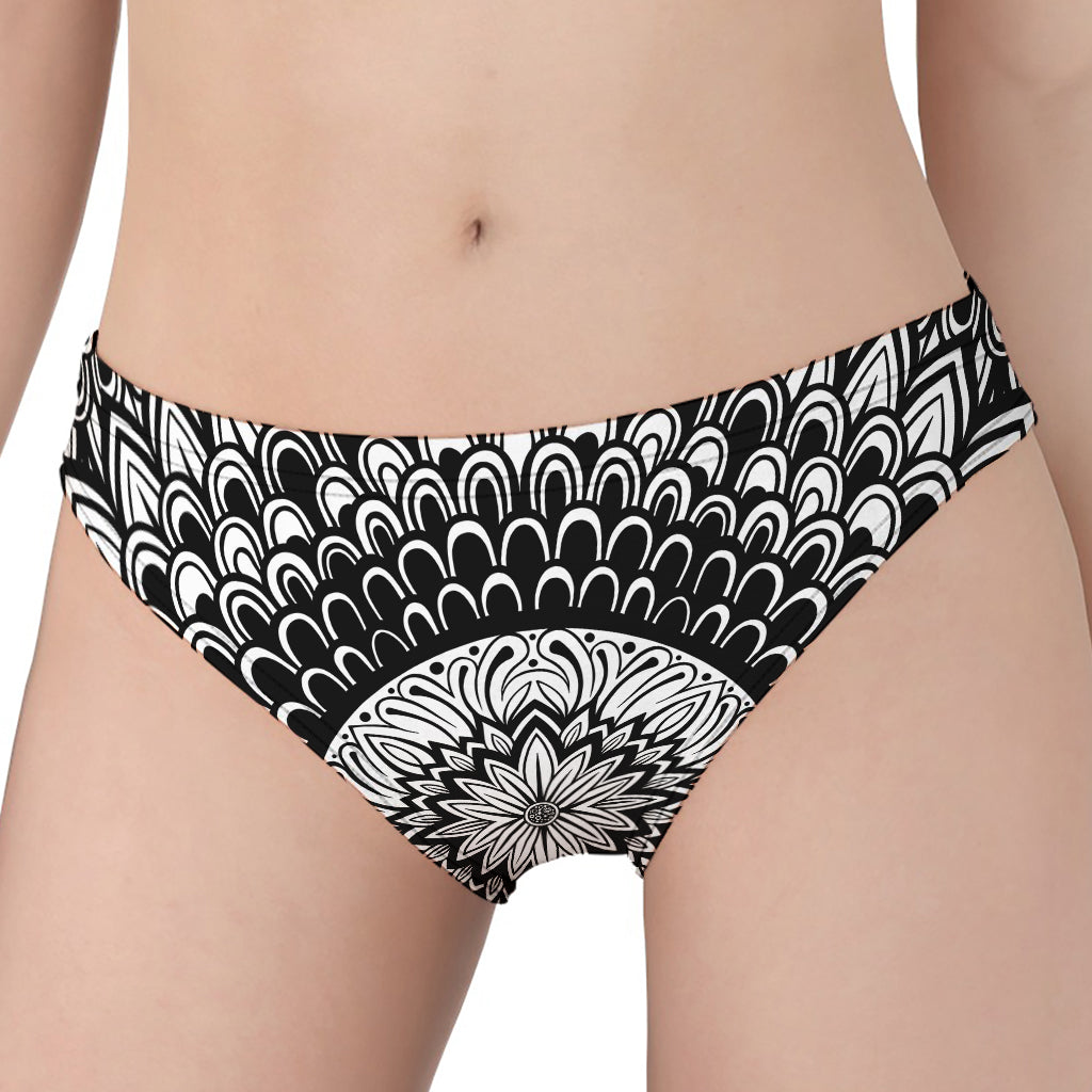 Black And White Mandala Print Women's Panties